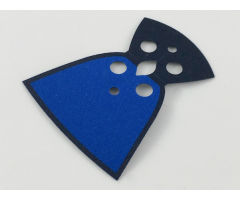 Minifigure, Body Wear Cape Cloth, Rounded Bottom and Round Collar, Blue on One Side of Cape Pattern, Traditional Starched Fabric