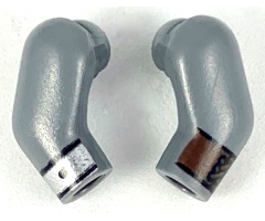 Arm, (Matching Left and Right) Pair with Dark Brown Cuff on Left and Silver Cuff on Right Pattern
