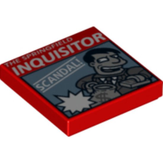 Tile 2 x 2 with 'THE SPRINGFIELD INQUISITOR' Pattern