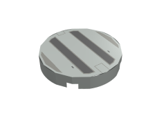 Tile, Round 2 x 2 with SW Sith Infiltrator Pattern