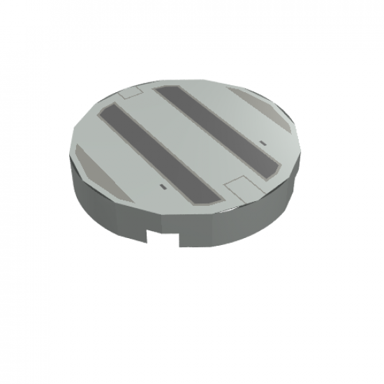 Tile, Round 2 x 2 with SW Sith Infiltrator Pattern