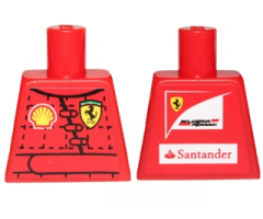 Torso Racers Ferrari/Shell Logo Front, Scuderia Ferrari, Santander Logo Back Pattern (Stickers)
