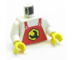 Torso Wrench Logo on Red Overalls Pattern / White Arms / Yellow Hands