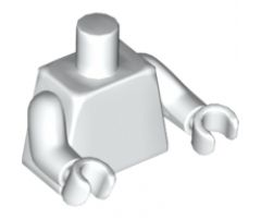 Torso SW Mandalorian Armor Plates Pattern (White Boba Fett Concept Design) / White Arms / White Hands