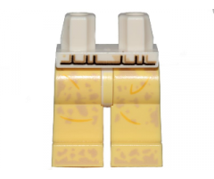 Hips and Bright Light Yellow Legs with Creased and Dust Stains Pattern