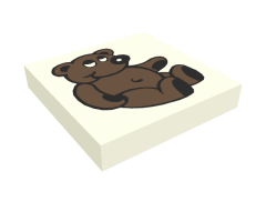 Tile 2 x 2 with Fabuland Bear Pattern