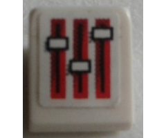 Slope 30 1 x 1 x 2/3 with Levers Pattern (Sticker) - Set 8863