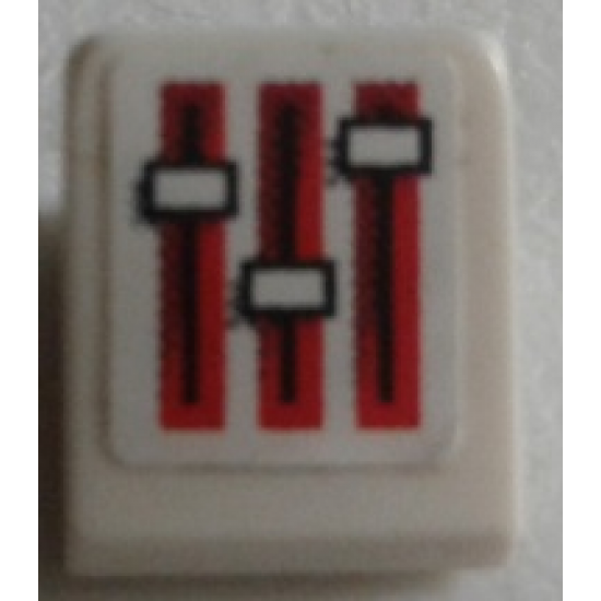 Slope 30 1 x 1 x 2/3 with Levers Pattern (Sticker) - Set 8863