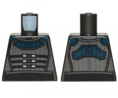 Torso SW Female Outline, Jumpsuit with Gray Armor Vest Pattern