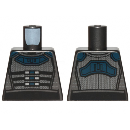 Torso SW Female Outline, Jumpsuit with Gray Armor Vest Pattern