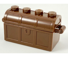 Container Treasure Chest Bottom - Slots in Back with Same Color Container, Treasure Chest Lid - Thick Hinge (4738a / 4739a)