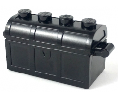 Container Treasure Chest Bottom - Slots in Back with Same Color Container, Treasure Chest Lid - Thick Hinge (4738a / 4739a)