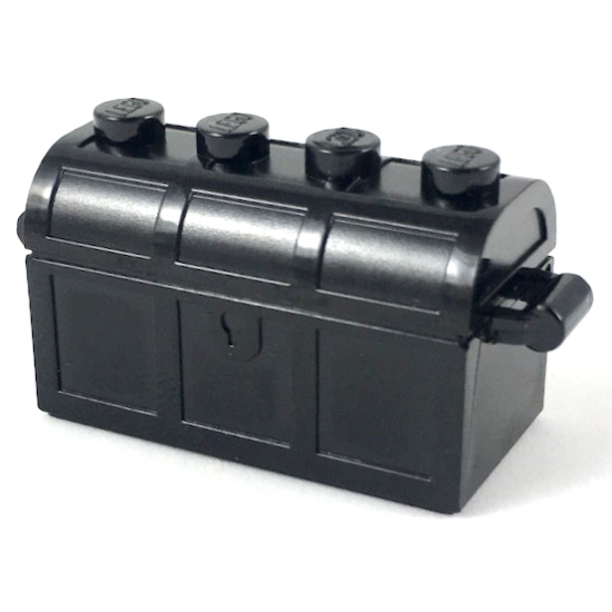 Container Treasure Chest Bottom - Slots in Back with Same Color Container, Treasure Chest Lid - Thick Hinge (4738a / 4739a)