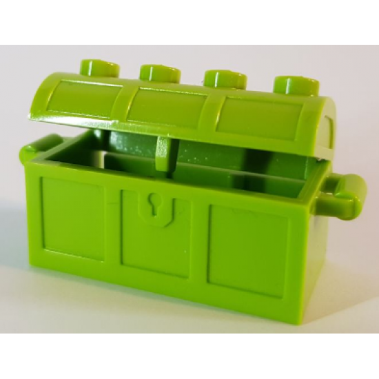 Container Treasure Chest Bottom - Slots in Back with Same Color Container, Treasure Chest Lid - Thick Hinge (4738a / 4739a)