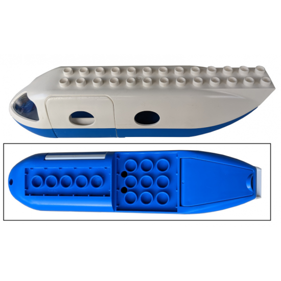 Duplo, Aircraft Airplane Jetliner Fuselage with Blue Base and Cargo Door