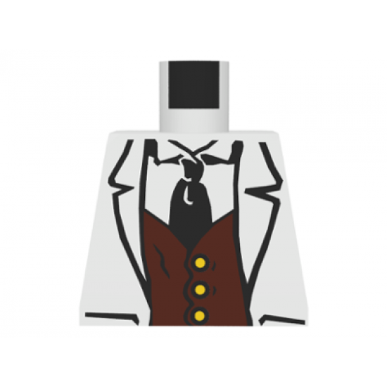 Torso Adventurers Jungle Suit, Brown Vest, Black Tie Pattern