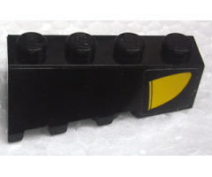 Wedge 4 x 2 Sloped Right with Yellow Curve Pattern (Sticker) - Set 8161