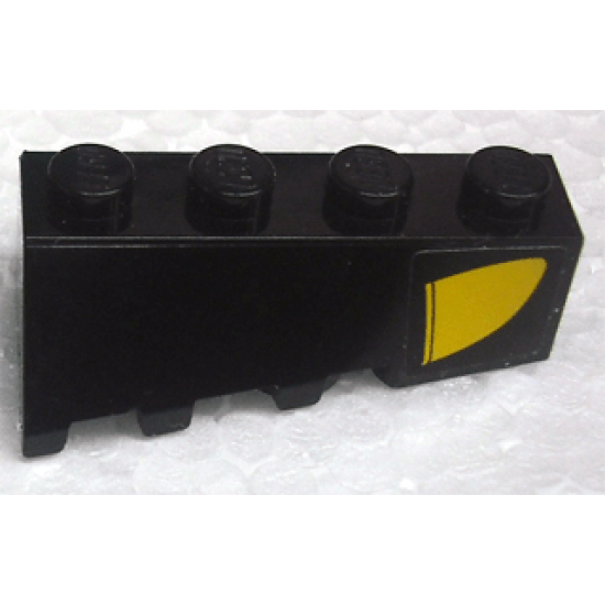 Wedge 4 x 2 Sloped Right with Yellow Curve Pattern (Sticker) - Set 8161