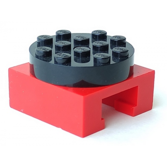 Turntable 4 x 4 Locking Grooved Base with Black Top