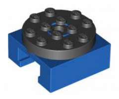 Turntable 4 x 4 Locking Grooved Base with Black Top