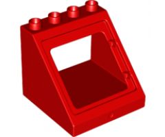 Duplo, Building Roof Sloped 4 x 4 x 3 with Window Opening