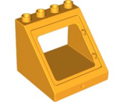 Duplo, Building Roof Sloped 4 x 4 x 3 with Window Opening