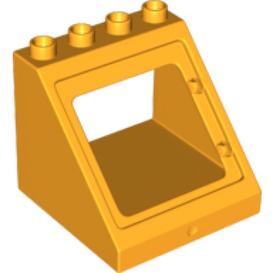 Duplo, Building Roof Sloped 4 x 4 x 3 with Window Opening