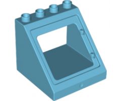 Duplo, Building Roof Sloped 4 x 4 x 3 with Window Opening