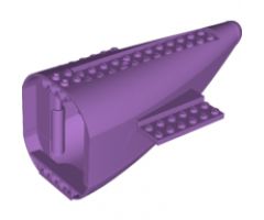 Aircraft Fuselage Aft Section Curved with Medium Lavender Base
