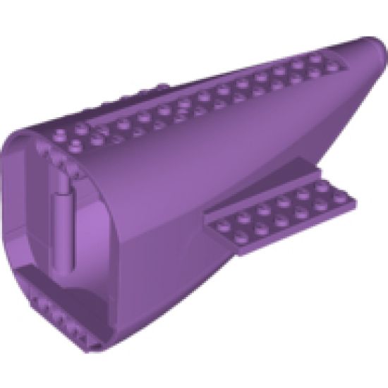 Aircraft Fuselage Aft Section Curved with Medium Lavender Base