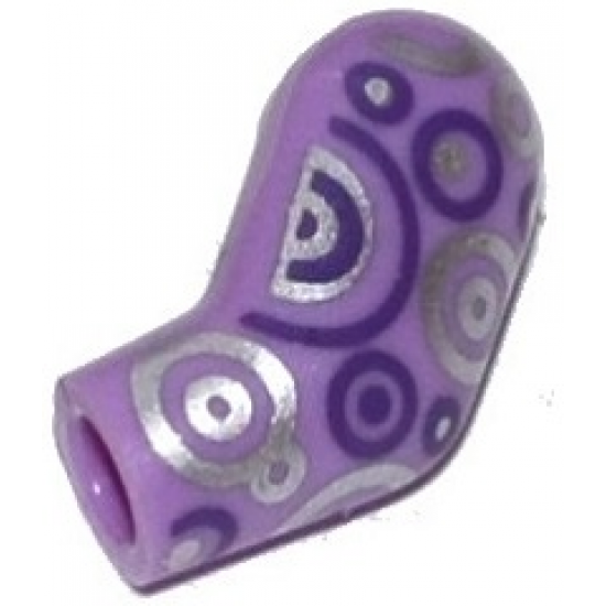 Arm, Left with Dark Purple and Silver Circles Pattern