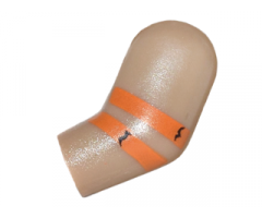 Arm, Left with Ghostbusters Orange Stripes Pattern