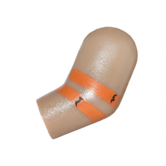 Arm, Left with Ghostbusters Orange Stripes Pattern