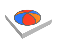 Tile 2 x 2 with Fabuland Ball Pattern