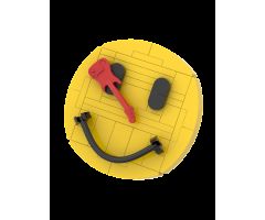 Watchmen bloody smiley (Comedian's badge)