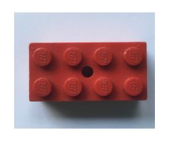 Brick 2 x 4 without Cross Supports, with Hole in Top