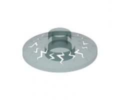 Dish 2 x 2 Inverted (Radar) with White Lightning Bolts Pattern