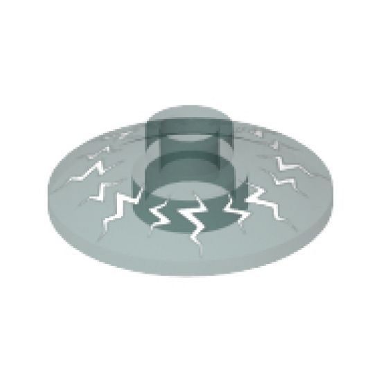 Dish 2 x 2 Inverted (Radar) with White Lightning Bolts Pattern