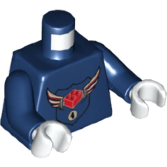 Torso MBA Level 4 Logo Pattern / Dark Blue Arms / White Hands