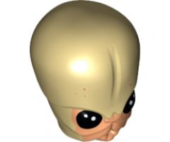 Minifigure, Head, Modified SW Bith with Black Eyes and Nougat Mouth Pattern