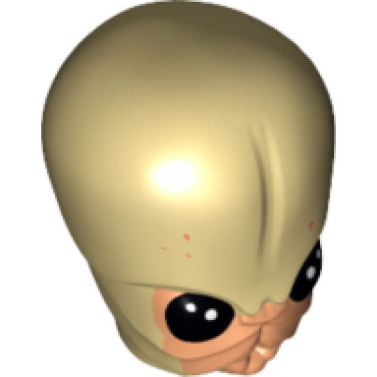 Minifigure, Head, Modified SW Bith with Black Eyes and Nougat Mouth Pattern