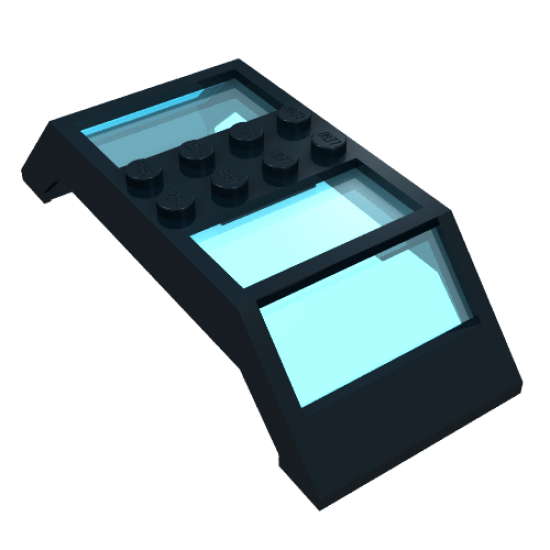 Window 4 x 10 x 2 Roof Slope Double, Trans-Light Blue Glass