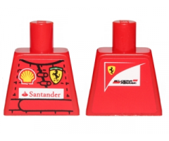 Torso Racers Ferrari/Shell, Santander Logo Front, Scuderia Ferrari Logo Back Pattern (Stickers)