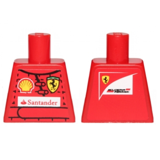 Torso Racers Ferrari/Shell, Santander Logo Front, Scuderia Ferrari Logo Back Pattern (Stickers)