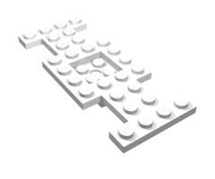 Vehicle, Base 4 x 10 x 2/3 with 2 x 2 Recessed Center with Center Hole (First Version)