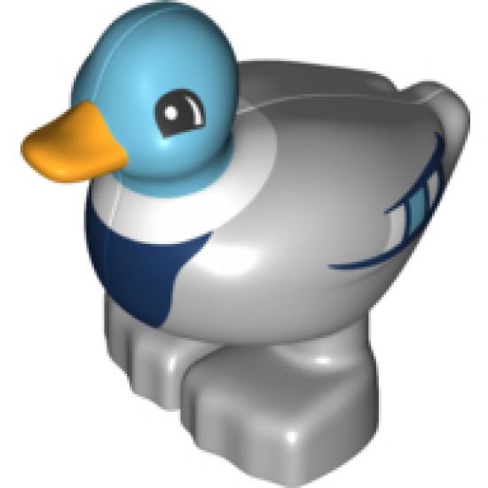 Duplo, Animal Duck Male with Medium Azure Head