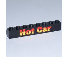 Brick 1 x 8 with 'Hot Car' Pattern