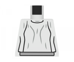 Torso SW Loose Dress Light Gray Folds Pattern (Leia)