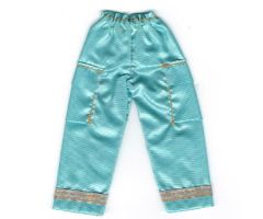 Scala, Figure Accessory Clothes Female Pants with Orange Stitching and Reflective Trim