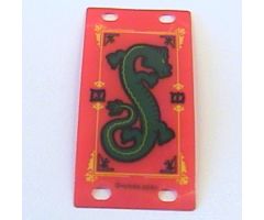 Plastic Flag 4 x 8 with Green Oriental Dragon Pattern